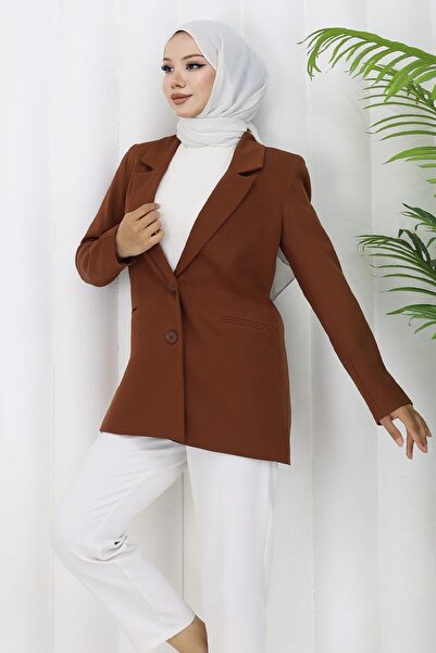 Modamihram Жіночий піджак коричневий 6146