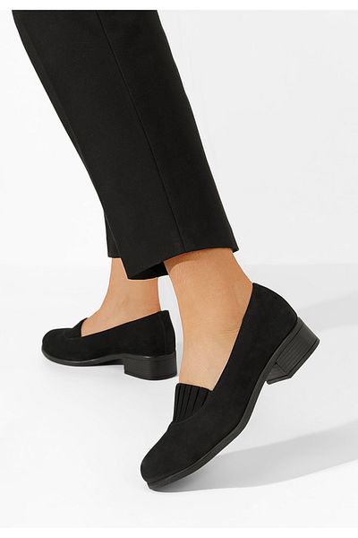 B T Shoes Pantofi Cu Toc Gros Piele Lofty V2 Negri