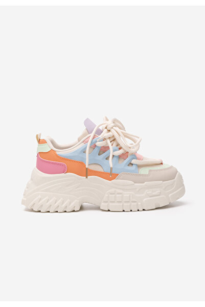 B T Shoes Viacfarebné dámské tenisky na platformě Adane V3