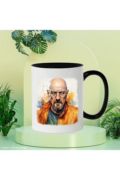 StoryGift Romania Mug With Walter White, Breaking Bad, Famous Character, Multicolor 330 ml, Ceramic, With