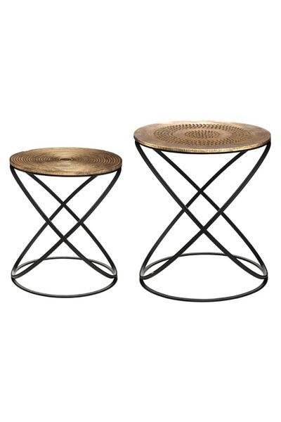 Atmosphera 2-Piece Etnik Elegant Design Side Table 45 x 40 x 40 cm