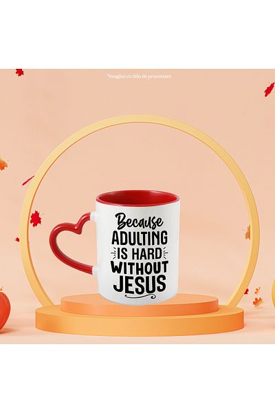 StoryGift Romania Mug with message that maturity is hard without Jesus - faith pray, With, STG.