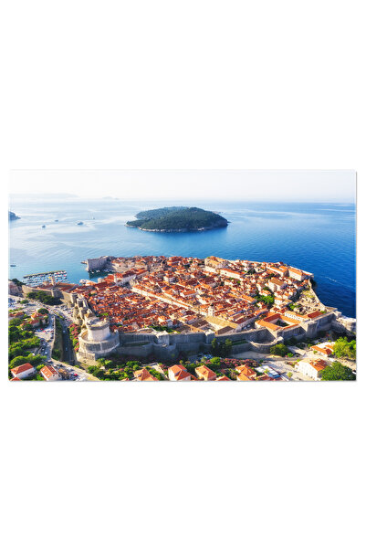 StoryGift Romania Tablou Canvas Peisaj Aerian Dubrovnik, Croatia, Vara Aerian...