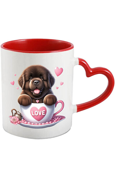 StoryGift Romania Cana Cu Un Catel Maro Blanos | Ilustratie | Inimi | Sta Int...