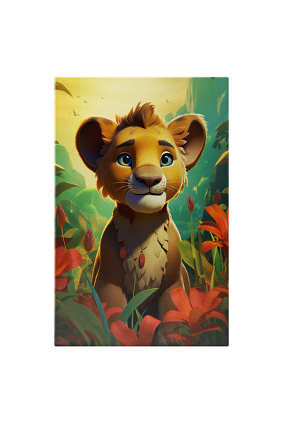 StoryGift Romania Tablou Canvas: Leoaica Printre Petale Frumusete Regala In S...