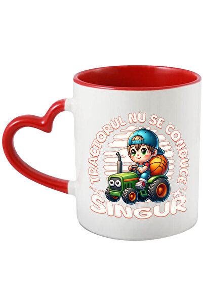 StoryGift Romania Cana Copil Pe Tractor Text Tractorul Nu Se Conduce Singur, 330ml, Ceramica Cu Ma, Cu ,stg