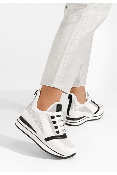 B T Shoes Sneakers Cu Platforma Tamila Albi
