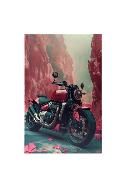 StoryGift Romania Tablou Canvas Motocicleta Roz Pentru Fetele Pasionate De Mo...