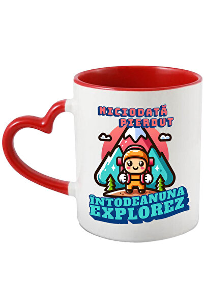 StoryGift Romania Cana Cu Calator Printre Munti Cu Rucsac Text Niciodata Pier...