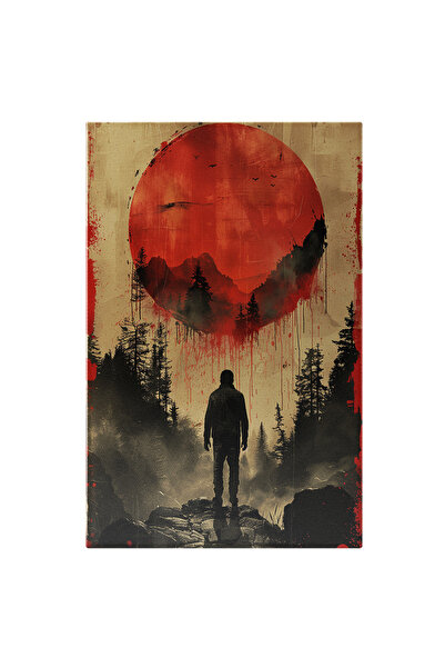 StoryGift Romania Tablou Canvas Omul Privitor La Rănile Planetei Săngerarea L...