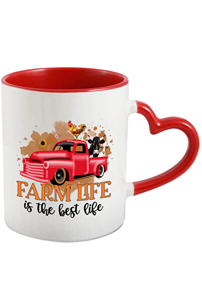 StoryGift Romania Cana Cu Masina Cu Animale Cu Mesajul "farm Life Is The Best...