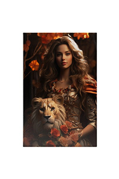 StoryGift Romania Tablou Canvas: Zodia Leu , Fata In Stil Zodie Frumusete, Co...