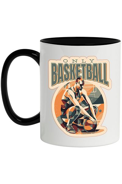StoryGift Romania Mug With Message In English Only Basketball, Ball, Player, Sport, Multicolor 330 , With