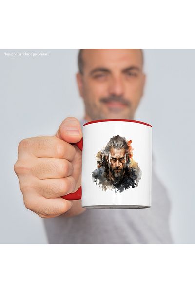 StoryGift Romania Mug With The Witcher, Character, Geralt of RIvia, Fantasy, Multicolor 330 ml, Sky, With, STG