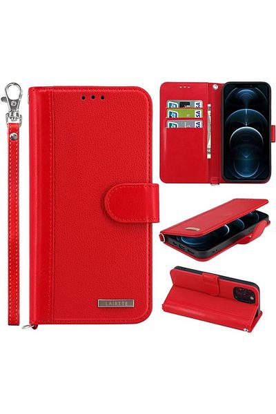 Lairtte case for iPhone 14 Pro Max 5G, eco-leather, red, 6.7 inches