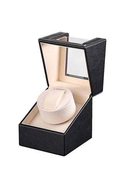 iUni Automatic Watch Winder Box, Watch Winder, Black-cream