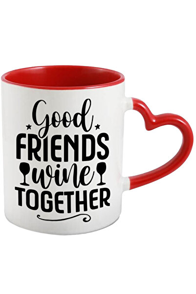 StoryGift Romania Cana Cu Mesajul "good Friends Wine Together" - Prietenii Bu...