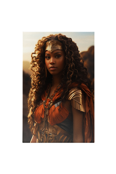 StoryGift Romania Canvas Painting: Beautiful Girl in the Sun Warrior Style Br...