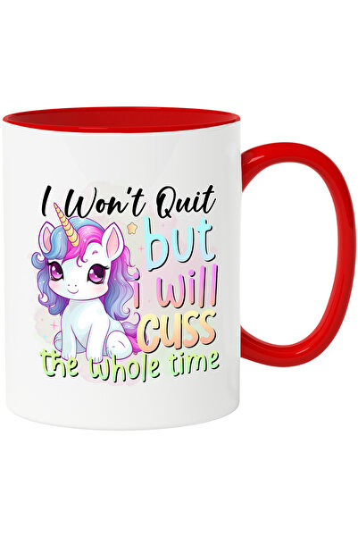 StoryGift Romania Cana Cu Un Mic Unicorn Cu Mesajul "i Won't Quit, But I Will...