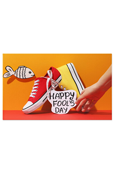 StoryGift Romania Tablou Canvas - Prank De Primavara: Siretlicuri, Sneakers S...