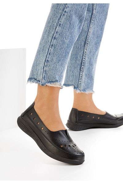 B T Shoes Black suede genuine leather loafers