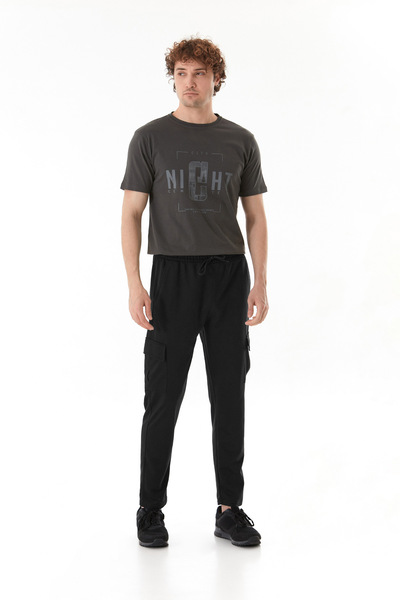 Fulla Moda Pantaloni de sport cu buzunar cargo cu talie elastică