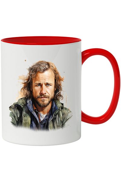 StoryGift Romania Mug With Rick Grimes, The Walking Dead, Fictional Character, Multicolor 330 ml, Ceramic, With