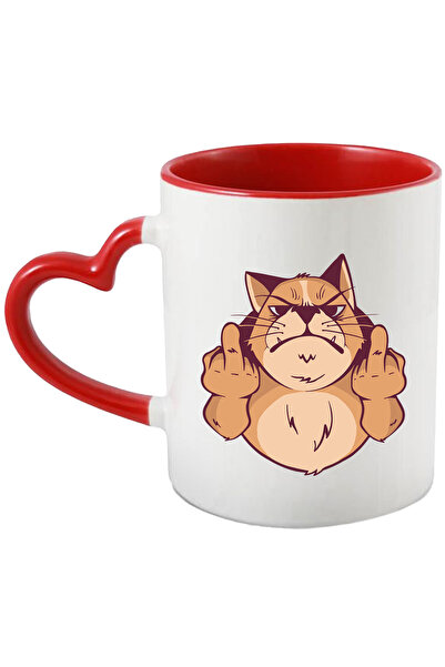 StoryGift Romania Cana Cu Pisica Suparata, Deget, Maini, Animal, Multicolor 3...