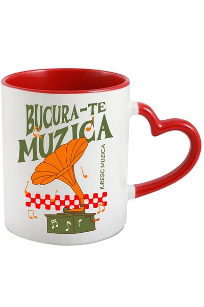 StoryGift Romania Enjoy the music mug for music lovers, classical party, 330ml, Ceramic c, Cu