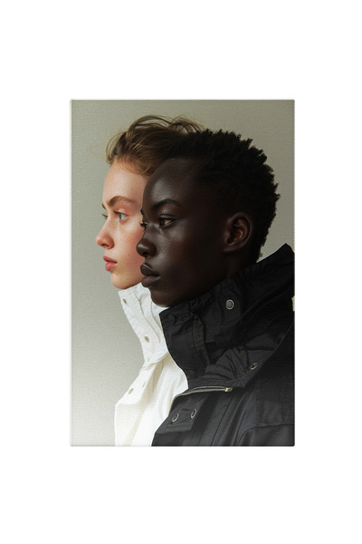 StoryGift Romania Tablou Canvas Doua Femei Diferite, Una Cu Pielea Alba Imbra...