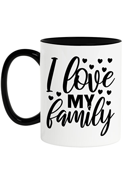 StoryGift Romania Cana Cu Inimioare Si Textul "i Love My Family" - Imi Iubesc...