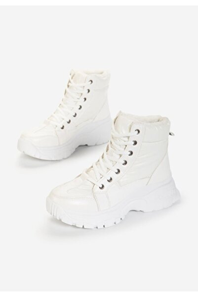 B T Shoes Bílé kotníkové tenisky Macey