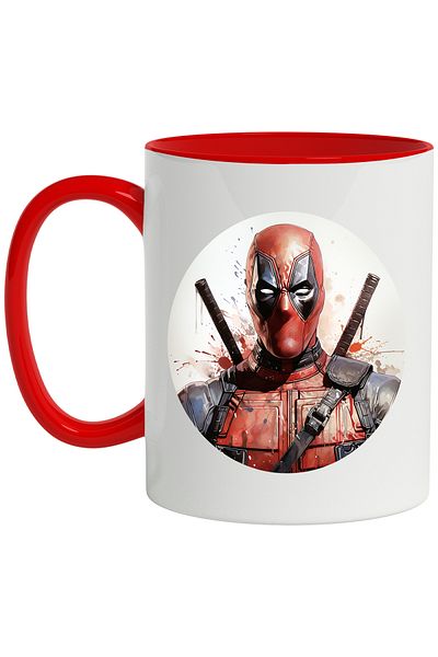 StoryGift Romania Deadpool Mug, Marvel, Superhero Movie Lovers, Swords, Multicolor 330, With