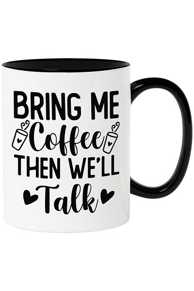 StoryGift Romania Mug for those who only have a conversation after drinking coffee with Black Handle, With M