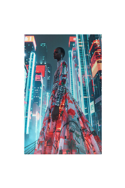 StoryGift Romania Tablou Canvas: Siluetă De Femeie În Centrul Orașului La Mar...