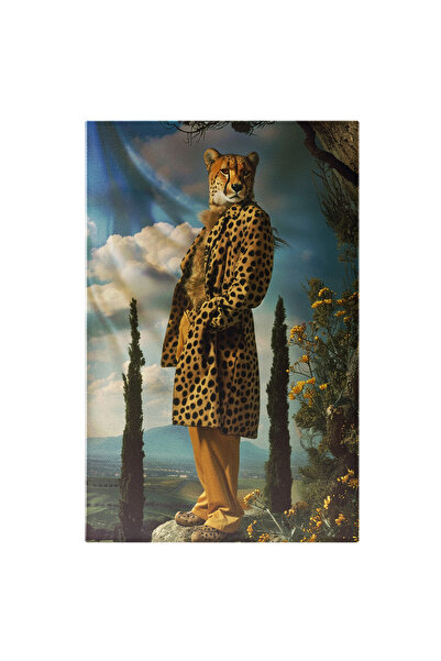 StoryGift Romania Tablou Canvas Ghepard Ce Păzește Asupra Binelui Lumii Îmbră...