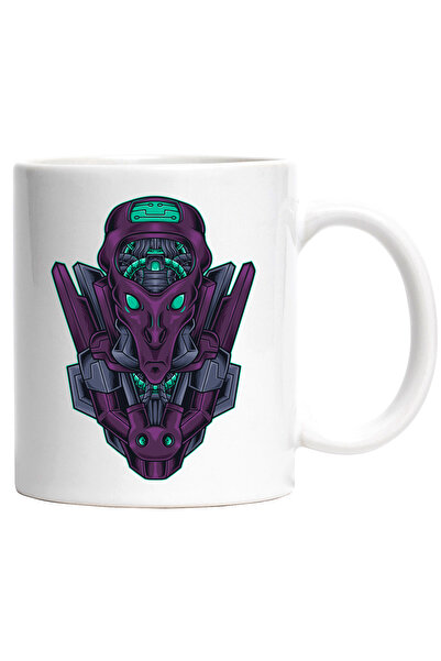 StoryGift Romania Cana Cu Extraterestru, Mecha, Robot, Cabluri, Sci Fi, Cyber...