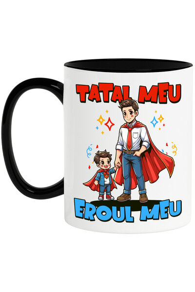 StoryGift Romania Cana Cu Barbat Costum Super Erou Copii Fiu Text Super Tata ...