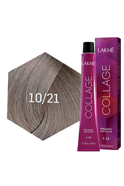 LAKMÉ صبغة شعر دائمة كولاج من لاكمي 10/21 فيوليت اش بلاتينيوم بلوند 60مل
