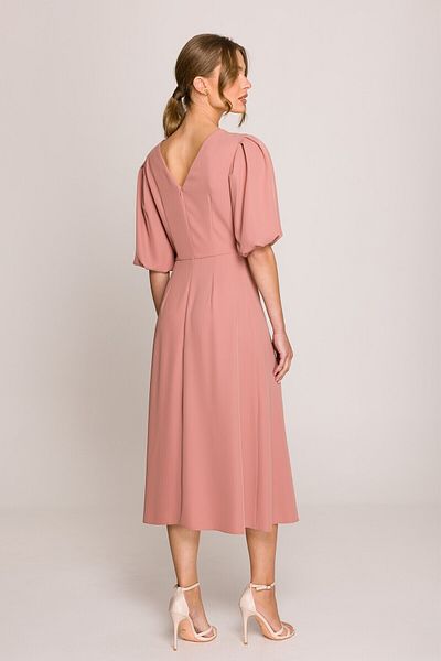 Stylove Rochie cu mâneci de culoarea bumbacului