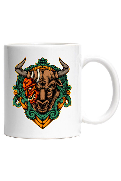 StoryGift Romania Cana Cu Bou, Masca, Oni, Demon, Multicolor 330 Ml, Ceramica...