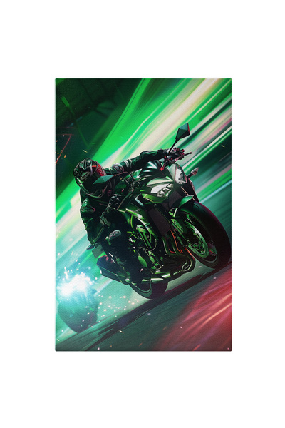 StoryGift Romania Tablou Canvas Intrecere De Motociclete Negre Printr-un Tune...