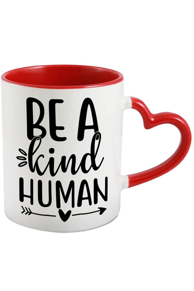 StoryGift Romania Cana Cu Inimioara Si Textul "be A Kind Human" - Fii Un Om B...