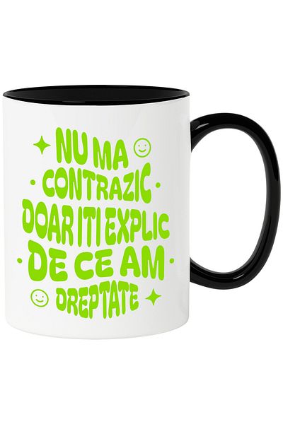 StoryGift Romania Mug with Funny Message Optical Illusion Text I'm Not Contradicting I'm Just Explaining Why I Have It, With