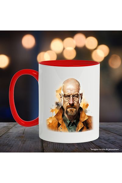 StoryGift Romania Mug With Walter White, Breaking Bad, Glasses, Character, Multicolor 330 ml, Ceram, With ,STG.