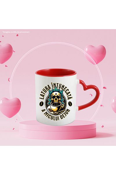 StoryGift Romania Mug The Dark Side of Breakfast Bitter Coffee, 330ml, Ceramic with Ini Handle, With,STG.