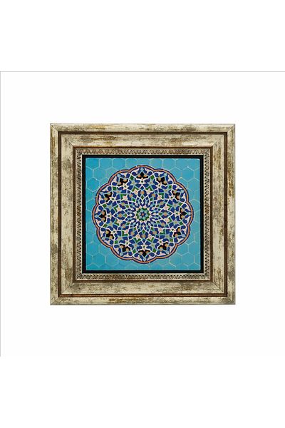 Sadrazam Friday Mosque Chinese (Iran) Printed Natural Stone Painting (25 X 25 Kd-53)