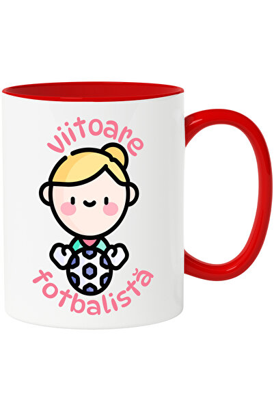 StoryGift Romania Cana Fata Si Minge Footb4all Viitoare Fotbalista, 330ml, Ce...