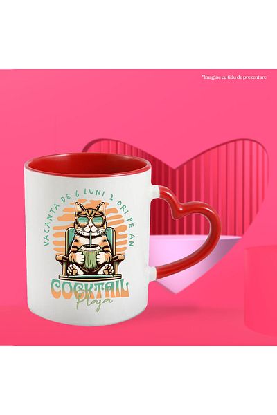 StoryGift Romania Cat on the beach mug animal lovers, 6 month vacation twice a year, 3, With,STG
