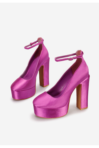 B T Shoes Fialové lodičky s platformou Matea V2